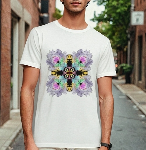 Фотография футболки Flower mandala / Цветочная мандала