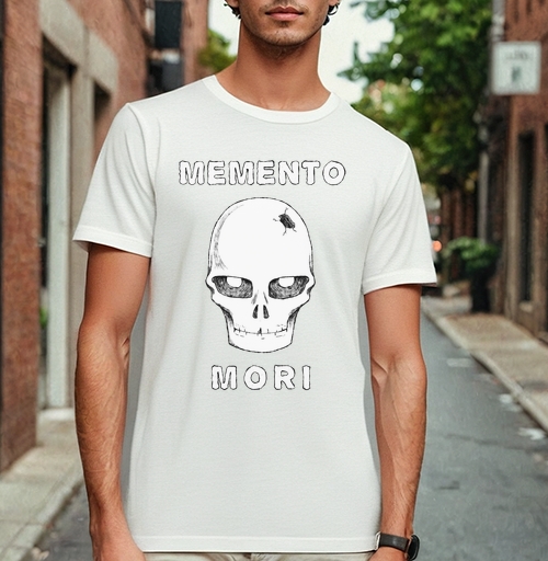 Фотография футболки Напоминание о смерти с черепом жука Memento Mori