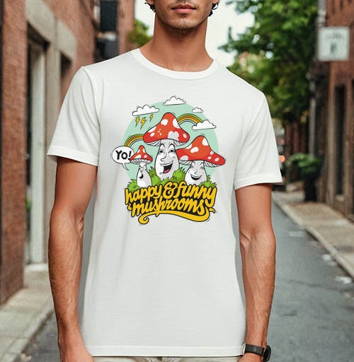 Фотография футболки Funny Mushrooms