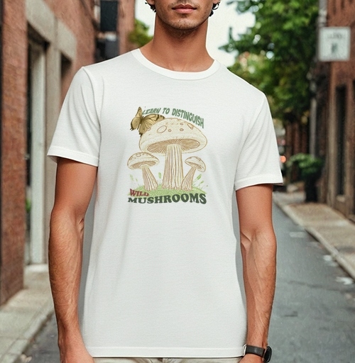 Фотография футболки Учись отличать дикие грибы Learn To Distinguish Wild Mushrooms