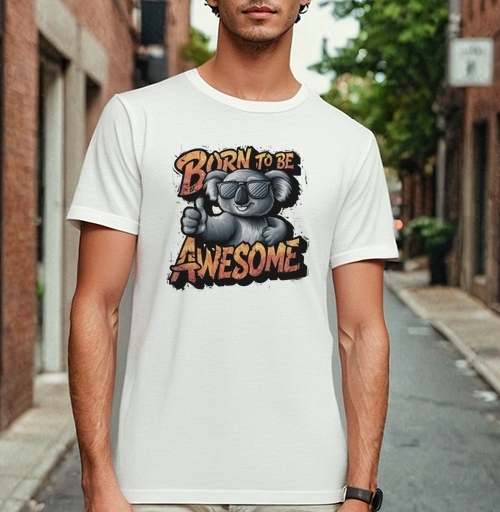 Фотография футболки Футболка с коалой Born to Be Awesome