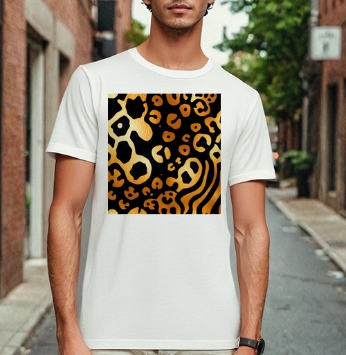 Фотография футболки Golden Leopard Pattern / Золотой леопардовый узор для вашего дома