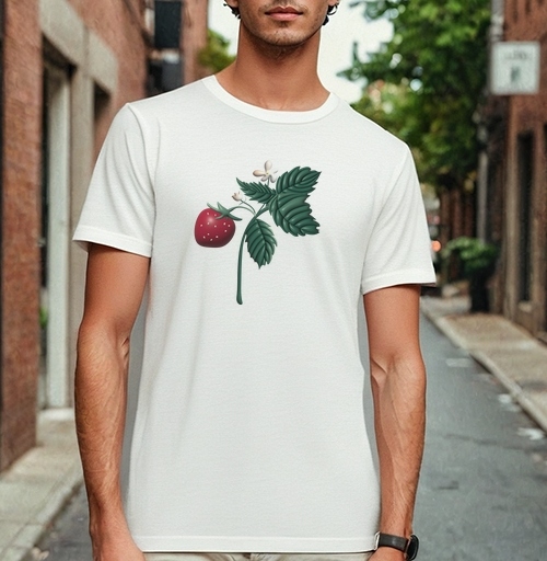 Фотография футболки Strawberry / Клубника — Спелая красная ягода в саду Клубника Ягода Сад