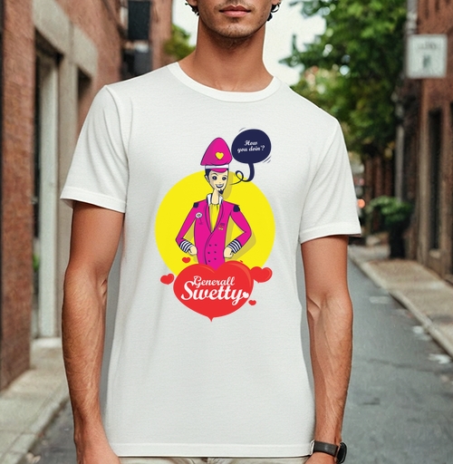 Фотография футболки Ироничный розовый генерал Swetty / Генерал Милашка How you doin