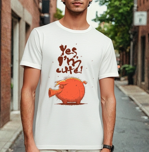 Фотография футболки Ироничная и самоуверенная свинья милая Yes Im Cute