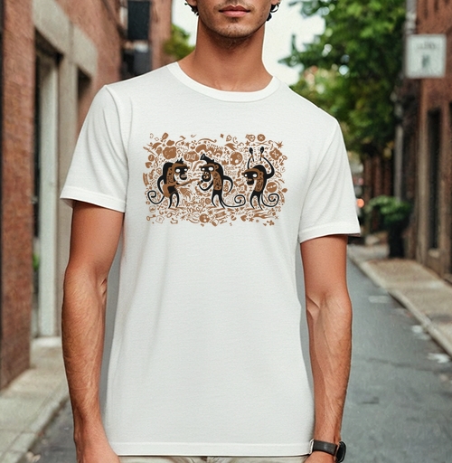 Фотография футболки Monkeys and music / Обезьяны и музыка