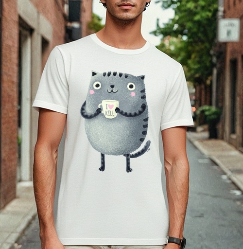 Фотография футболки Кот I love to kill