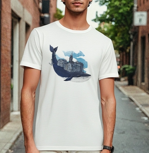 Фотография футболки Whale city