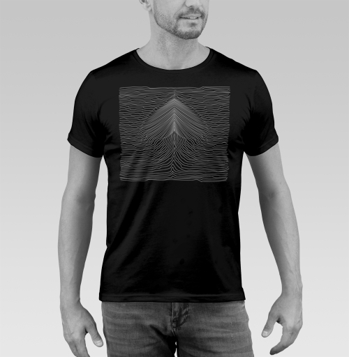 Фотография футболки Ироничный арт с жестом в стиле Joy Division