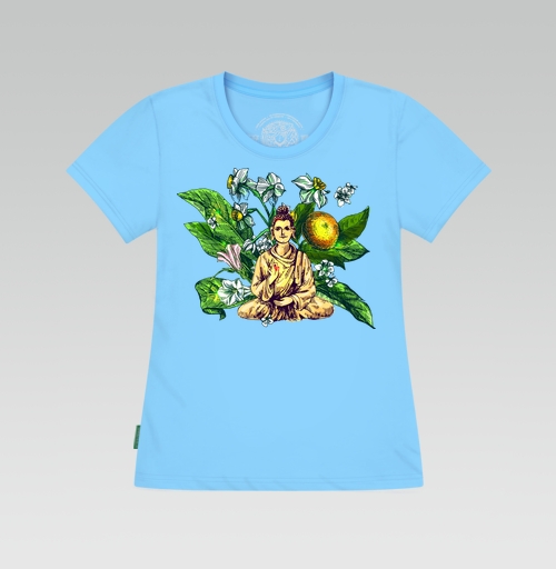 Фотография футболки Будда в абхазской флоре 