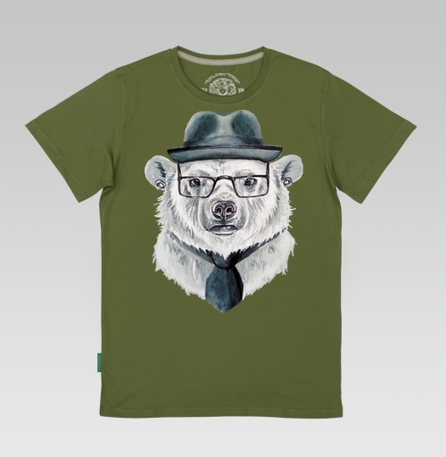 Фотография футболки Белый медведь в шляпе