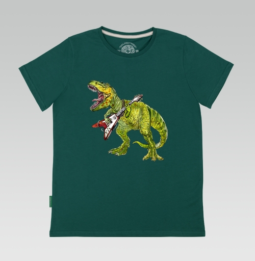 Фотография футболки Хэви метал динозавр
