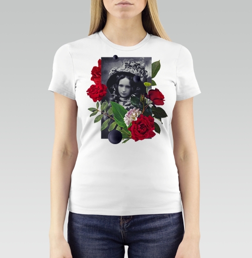 Женская футболка с рисунком Аленький цветочек 167846, размер 40 (XS) &mdash; 52 (3XL), цвет белый - купить в интернет-магазине Мэриджейн в Москве и СПБ