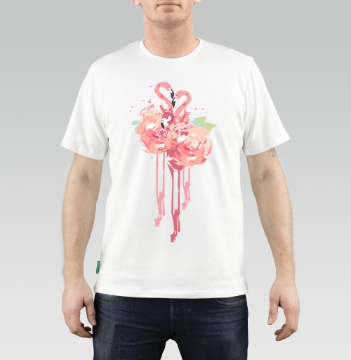 Фотография футболки Три розовых фламинго