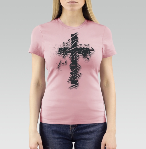 Фотография футболки Крест во всю грудь