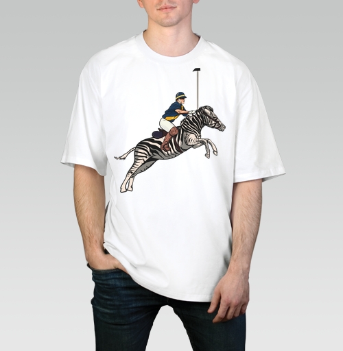Фотография футболки Поло на зебре