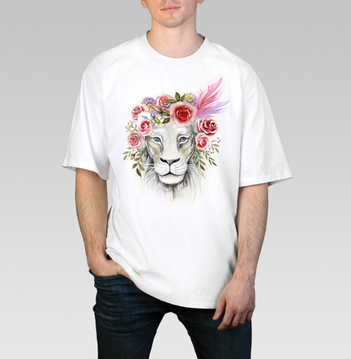 Фотография футболки Белая львица