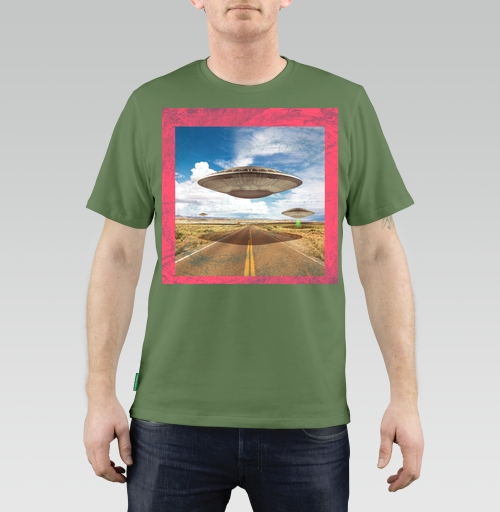 Мужская футболка с рисунком Залезай 184258, размер 44 (XS) &mdash; 38 (XXS), цвет оливковый, материал - 100% хлопок высшее качество - купить в интернет-магазине Мэриджейн в Москве и СПБ