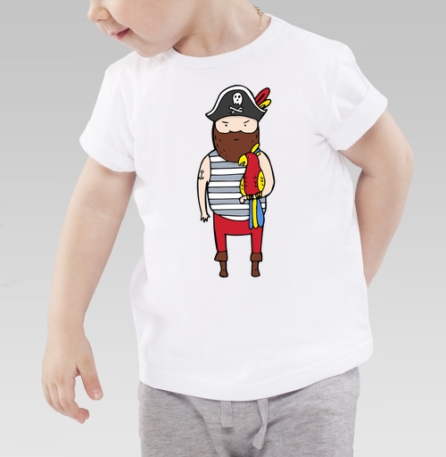 Фотография футболки Пират с попугаем