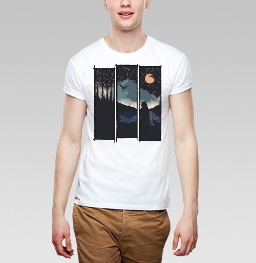 Фотография футболки Парочка Медведей и Луна