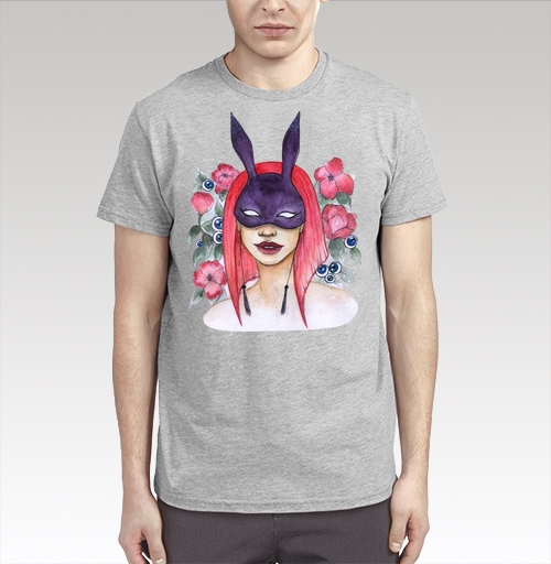 Фотография футболки Девушка в маске кролика