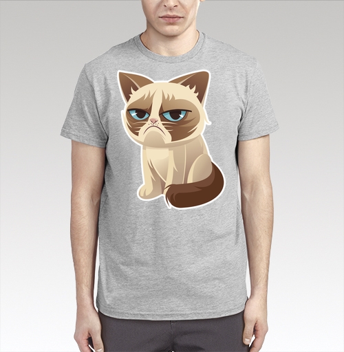 Фотография футболки Сурове, грустне, котячне