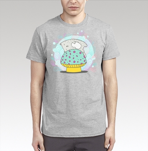 Фотография футболки Кот и гриб