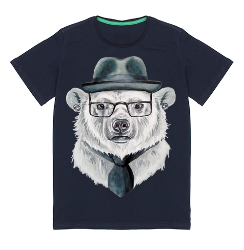 Фотография футболки Белый медведь в шляпе