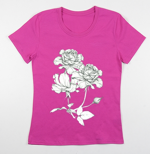 Фотография футболки Паттерн из роз
