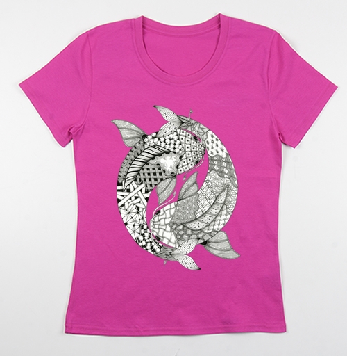 Фотография футболки Медитативные рыбы