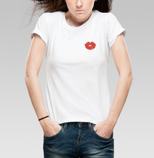 Женская футболка с рисунком Редлипс рулят 139548, размер 42 (S) &mdash; 52 (3XL), цвет белый - купить в интернет-магазине Мэриджейн в Москве и СПБ