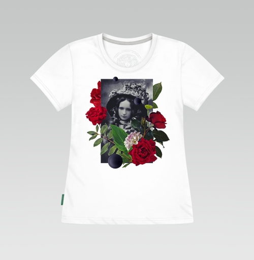 Женская футболка с рисунком Аленький цветочек 167846, размер 42 (S) &mdash; 52 (3XL), цвет белый - купить в интернет-магазине Мэриджейн в Москве и СПБ