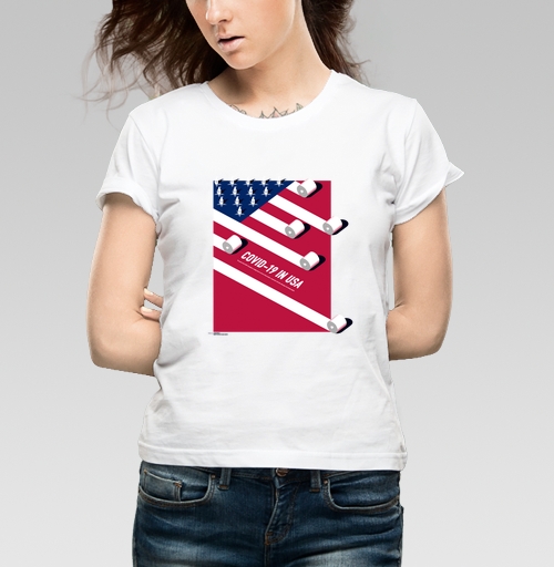 Фотография футболки Коронавирус в США.