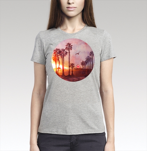 Фотография футболки Закат в Санта Монике