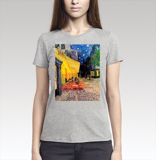 Фотография футболки Ночная террасса кафе. Ван Гог