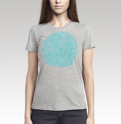 Фотография футболки Бирюзовый абстрактный орнамент