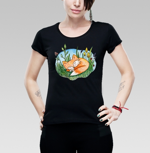 Фотография футболки Сонный лис