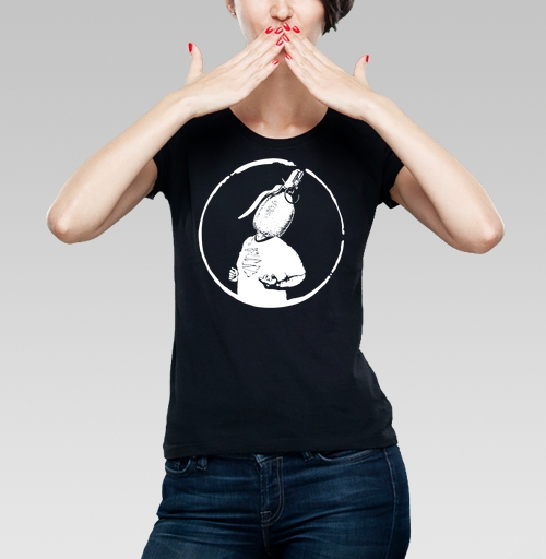 Женская футболка с рисунком ЦДА 144546, размер 42 (S) &mdash; 52 (3XL), цвет чёрный - купить в интернет-магазине Мэриджейн в Москве и СПБ