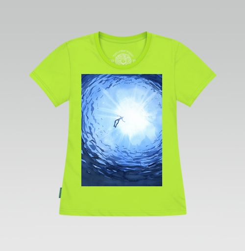 Фотография футболки Аквалангист ныряющий в бездну