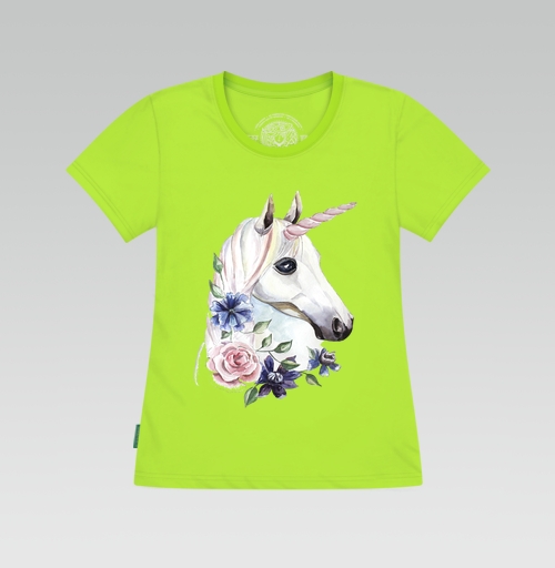 Фотография футболки Единорог в цветах
