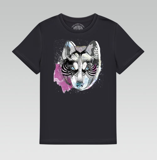 Фотография футболки Акварельный волк