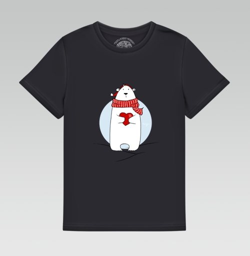 Фотография футболки Белый медведь и сердечко