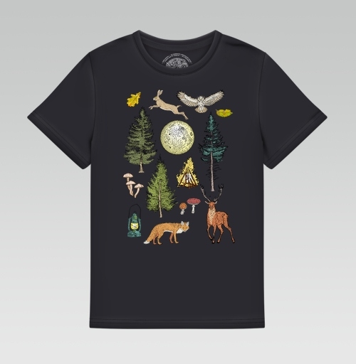 Фотография футболки Лесной принт