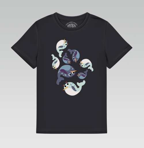 Детская футболка с рисунком Морские единороги 184657, размер 2-3года (98) &mdash; 2года (92), цвет чёрный - купить в интернет-магазине Мэриджейн в Москве и СПБ