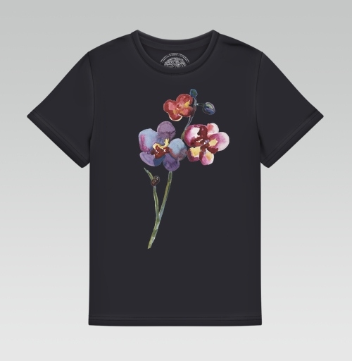 Фотография футболки Акварельная орхидея
