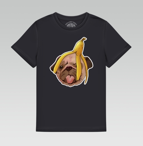 Фотография футболки Мопс и банановая кожура