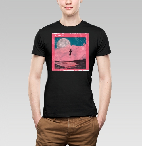 Мужская футболка с рисунком Взлетай 184256, размер 48 (M) &mdash; 44 (XS), цвет чёрный - купить в интернет-магазине Мэриджейн в Москве и СПБ