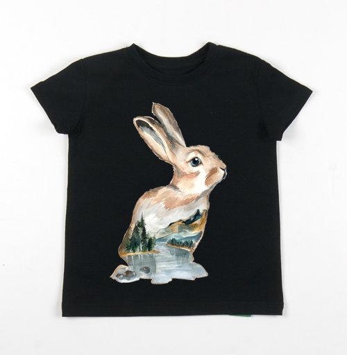 Фотография футболки Акварельный кролик