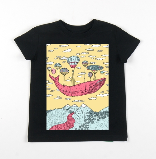 Фотография футболки Парящий кит