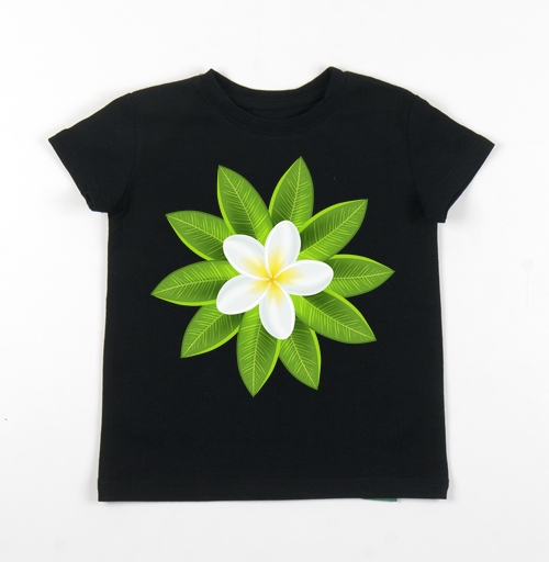 Фотография футболки Белый Тропический Цветок